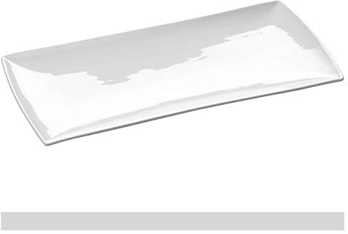 Maxwell & Williams JX250035 Platte eckig 36 x 18 cm – Porzellan Weiß – Serie East meets West – in Geschenkbox