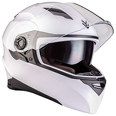 ARMOR HELMETS® AF-77 „Shiny White“ · Integral-Helm · Full-Face Motorrad-Helm Roller-Helm Scooter-Helm Cruiser Sturz-Helm Sport · ECE 22.05 Sonnenvisier Schnellverschluss Tasche XS (53-54cm)
