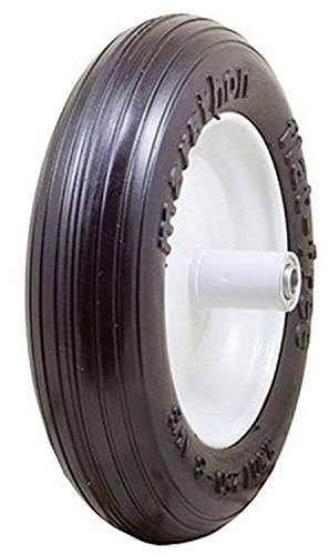 Marathon 3.50/2.50-8 Flat Free Tire on Wheel, 6 Hub, 5/8 Bearings