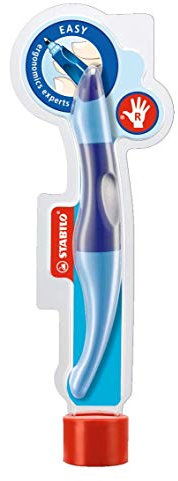 STABILO 510788 Ergonomischer Tintenroller für Rechtshänder - STABILO EASYoriginal in dunkelblau/hellblau - inklusive Patronen