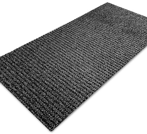 etm® Sicherheitsmatte gegen Glätte | Outdoor Teppich mit Rutschfester Granulat Beschichtung | Antirutschmatte für Außenbereich | 120 cm Breite und viele Farben und Längen (1,5 m Länge, anthrazit)