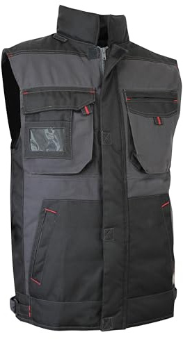 LMA WORKWEAR 1880 - Bodywarmer de Travail Renforcé - 2058 SABLE - Bicolore, Multipoches, Ultra-Résistant - Idéal BTP, Industrie, Artisanat