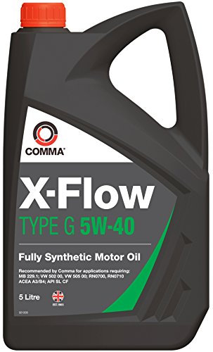 Comma XFG5L X-Flow Type G Fully Synthetic 5W40 Motor Oil, 5 Litre