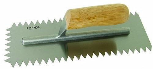 Bon 83-342 Platoir cranté Acier carbone Manche en bois 30,5 x 11,4 cm
