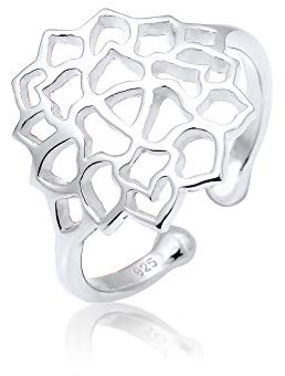 Elli Ring Damen Lotusblume Ornament in 925 Sterling Silber