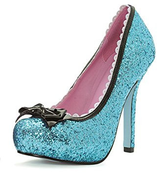 Leg Avenue 5001 - Princess 5 Zoll Glitzer Pump Schuh, Größe 10, blau