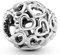 PANDORA All Over-Herzen Charm Sterling-Silber 11 x 11 x 10,7 mm (T/H/B)