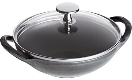 Staub 1311718 Baby Wok, 0.5-Qt, Graphite Gray