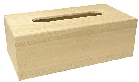 Rayher Holz-Hülle für Kosmetiktücher, zum Überstülpen, ohne Boden, 23 x11,5 x 7,5 cm, Holzstärke 3 mm, FSC zertifiziertes Holz, Kosmetiktücherbox, Taschentuchspender, 62401000