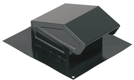 Broan-NuTone 636 Steel Roof Vent Cap for 3 and 4 Round Duct, For Bathroom Ventilation Fans, Black