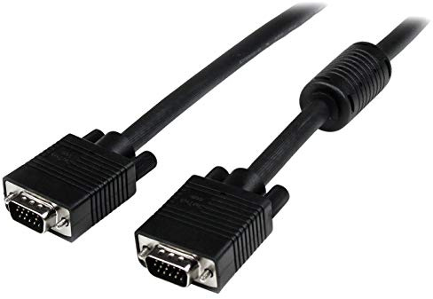 StarTech.com 1 m koax högupplöst bildskärm VGA-kabel – HD15 M/M – VGA-förlängningskabel – HD15 till HD15-kabel – VGA-bildskärmkabel (MXTMMHQ1M), svart