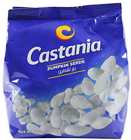 Castania Lebanese Pumpkin Seeds, No Additives, No Preservatives, Salty Snacks, 12oz Bag