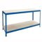 BiGDUG Essentials Industrial Workbench - Chipboard Workstation Table - 900H x 1800W x 600D mm - 300 kg UDL with Lower Shelf