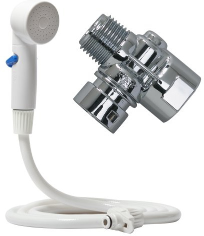 Rinse Ace Snap 'N Spray Quick-Connect and Detachable Shower Hose with On/Off Sprayer, White, 6-Foot