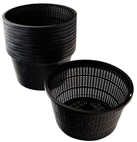 Pisces Pond Round Plant Basket 22 x 12cm - 12 Pack of Pond Planting Pot