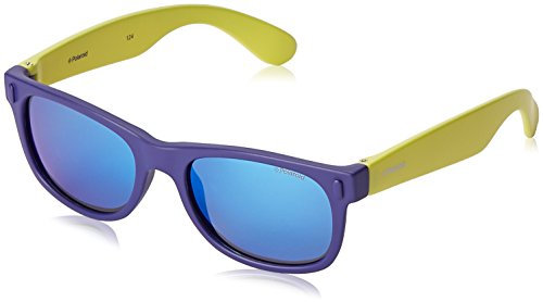 Polaroid Unisex-Kinder P0115 Jy Udf 46 Sonnenbrille, Blau (Blute Lime/Grey Blute)
