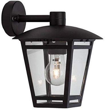 BRILLIANT Lampe Riley Außenwandleuchte hängend schwarz | 1x A60, E27, 40W, geeignet für Normallampen (nicht enthalten) | IP-Schutzart: 44 - spritzwassergeschützt