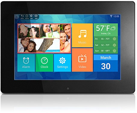Aluratek 10 WIFI Digital Photo Frame w/ Touchscreen IPS Display, 32GB Mem, 1280 x 800 Res, Easy Setup to Share Photo/Video Wirelessly from Anywhere - AWDMPF110F