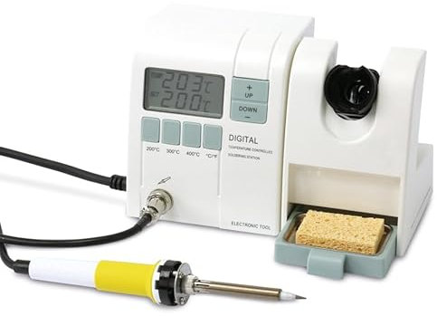 DAYTOOLS professionelle digitale Lötstation LS-937 | Lötkolben mit 48 Watt Leistung | Große, digitale Temperaturanzeige | Stufenlose direkte Temperaturwahl bis 450°C