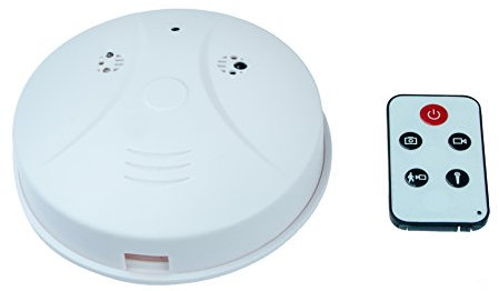 KOBERT GOODS Getarnte Überwachungs-Kamera SM01 Decken Tarnung Rauchmelder-Attrappe mit 2 Megapixel Mini-Kamera 1280x960p für Foto Ton & Video-Aufnahmen inkl Bewegungs-Erkennung und Fernbedienung