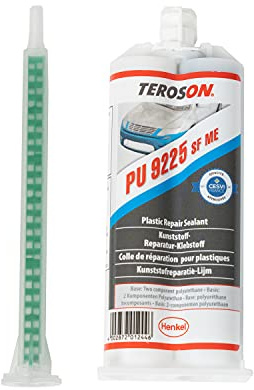 Teroson PU 9225 SF ME, 2 Part Adhesive for Plastic Repair, Strong Polyurethane Formula, 2 Component High Strength Adhesive for Use in Car Repair, 50ml