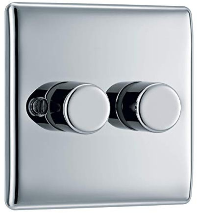 BG Electric Double variateur d'intensité Chromé Poli 400 W