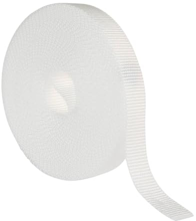 Amig - Rullgardinslinda - Ersättningssnöre för mjuka och styva rullgardinsrullar - UV- och slitstark - Vit - Mått: 20 mm x 6 m