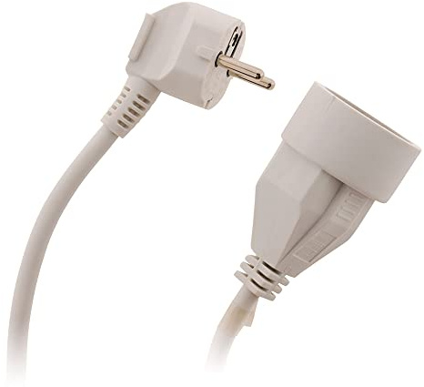 Zenitech - Alargador 16A 2P+T HO5VV-F 3G1.5mm² Blanco 5m