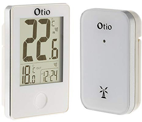 Otio - Thermomètre intérieur extérieur sans fil blanc - écran LCD