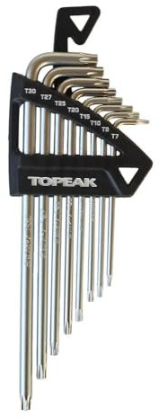 Topeak Torxschlüssel Torx Wrench Set Werkzeugset, Black, T7/T9/T10/T15/T20/T25/T27/T30