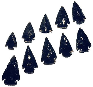 10 Pfeilspitzen Obsidian