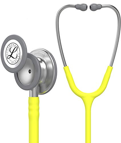 3M Littmann Classic III Stethoskop zur Überwachung, 5839, zitronengelber Schlauch, 69 cm