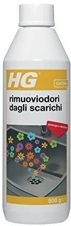 HG Rimuoviodori Dagli Scarichi - Deodorante Neutralizzatore di Cattivi Odori per Ambienti con Formula Naturale e Sicura - 500 g