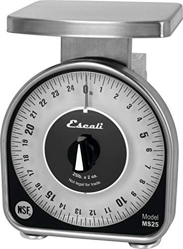 San Jamar SCMDL25 Mechnical Dial Food/Kitchen Scale, 25 lb Capacity