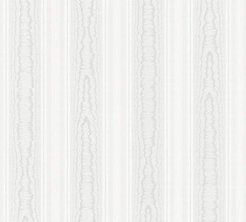 A.S. Création Concerto 3 765819 7658-19 Papier peint à rayures Blanc 53 m