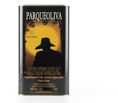 PARQUEOLIVA Aceite de oliva virgen extra. Caja de 4 latas x 3 litros