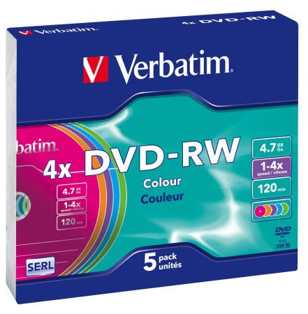 Verbatim DVD-RW 4.7GB - Confezione da 5