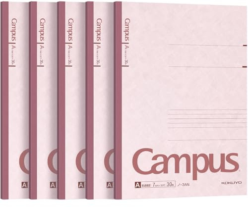 5 books Pakkuno-3A x 5 Kokuyo S & T campus A ruled notebook (japan import)