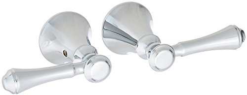 Delta Cassidy Chrome Lever Bathroom Faucet Handle Set of 2, Chrome H297