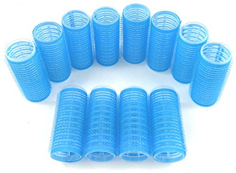 Kamay's Small Size Hair Rollers Curlers Self Grip Holding, For Hairdressing, Design Gripping Sticky Cling Style For DIY Or Salon (25mm/1 12PCS) Random Color