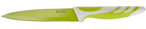 IBILI 727612 - Cuchillo de Cocina Antiadherente Acero Inoxidable Verde 12,50 cm