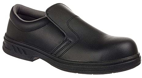 Portwest FW81 Mocassino di Sicurezza S2 Scarpe da Lavoro, Unisex - Adulto, SRC, Nero (Nero Bkgr), 45 EU (10.5 UK)