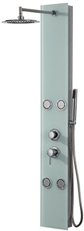 DP Bath Toscana - Colonne de douche hydromassante en verre blanc