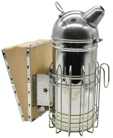 GOODLAND BEE SUPPLY 11-inch Stainless Steel Bee Hive Smoker with 3 Pack of Smoke Pellets, One Size, GLSMKR