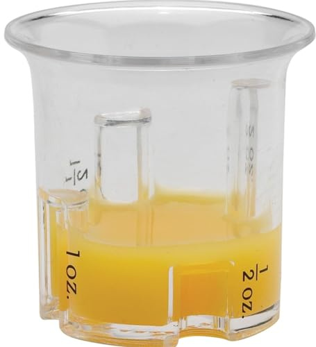 HIC Kitchen E-Z 4-Step Multi Measure Bar Cocktail Jigger, 0.5-Ounce to 2-Ounces