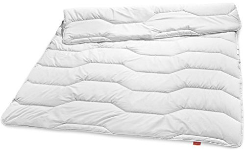 sleepling warme Winterbettdecke 200 x 200 cm, Bio Baumwolle, Winterdecke mit Füllung aus recycelten Plastikflaschen, Made in EU, Ökotex