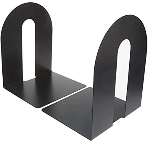 Officemate Heavy Duty 10 Bookends, Non-Skid Base, Black, Pair (93142)