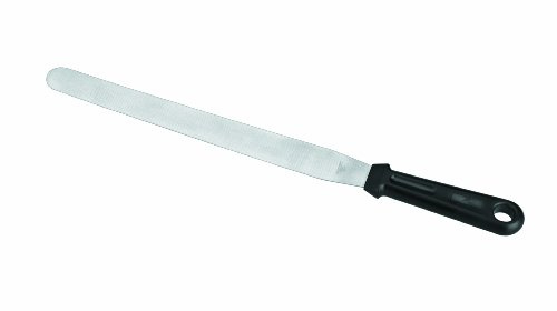 Lacor 60464 Spatule Longue Droite Manche Solide 30 cm, Noir