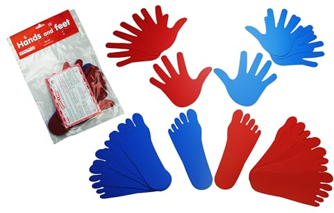 Henbea Manos Y Pies Plantillas Plástico Flexible Lavable Para Niños Juguetes Educativos Motricidad Ideal Recorridos Juegos De Pisar Pintar Aprender Formas Colores Perfecto Escuelas Guarderías (736)