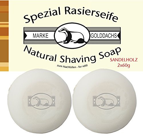 Pfeilring Rasierseife, 2 x 60 g, Duft Sandelholz